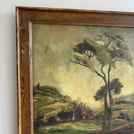 1942 Landscape Oil Painting "Tall Tree" Art Holland Art Shop