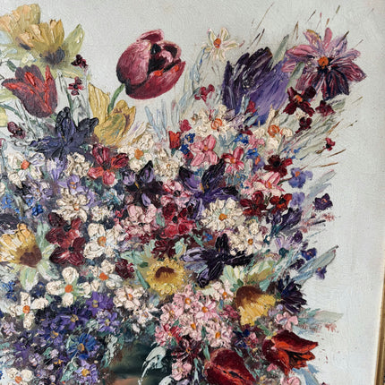 Figurative Oil Painting Flowery Still Life "Flower Vase" Large Artwork Holland Art Shop