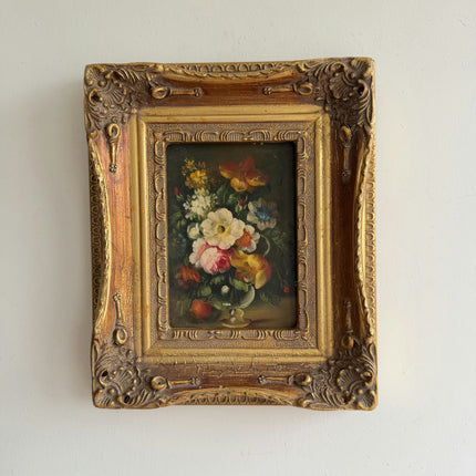 Original Floral Still Life Oil Painting "Flower Bouquet" Small Artwork Holland Art Shop