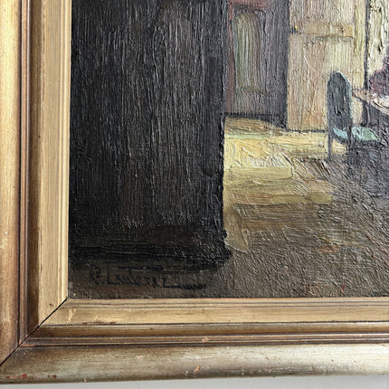 Detailed Interior Oil Painting "Arched Doorway" Handcrafted Artwork Holland Art Shop
