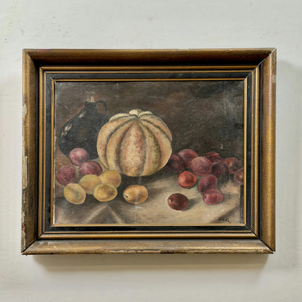 Authentic Still Life Oil Painting "Striped Pumpkin" Expressive Art Holland Art Shop