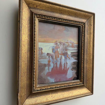 Handcrafted Seascape Oil Painting "Gilded Frame" Vintage Artwork Holland Art Shop