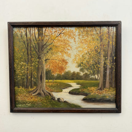 Original Landscape Oil Painting "Autumn Trees" Refined Art Holland Art Shop