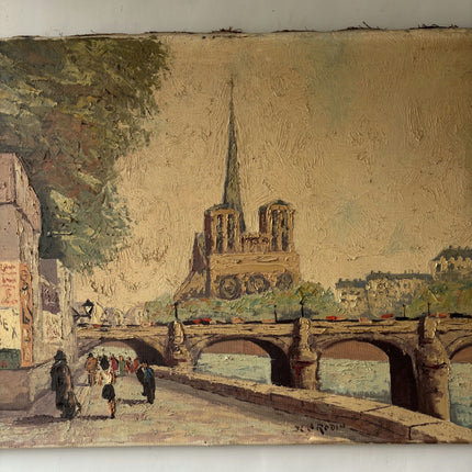 Authentic Cityscape Oil Painting "Stone Bridge" Detailed Art Holland Art Shop