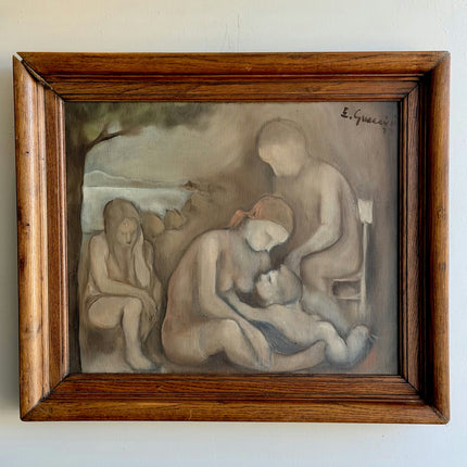 Elegant Figurative Oil Painting "Nursing Mother" Timeless Artwork Holland Art Shop