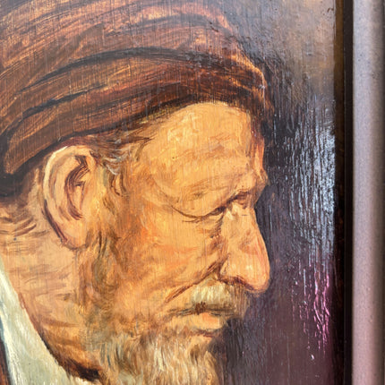Elegant Portrait Oil Painting "Bearded Man" Traditional Small Artwork Holland Art Shop