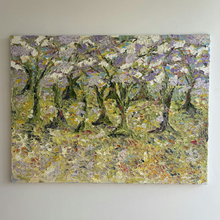 Detailed Landscape Oil Painting "Flower Stems" Classic Large Artwork Holland Art Shop