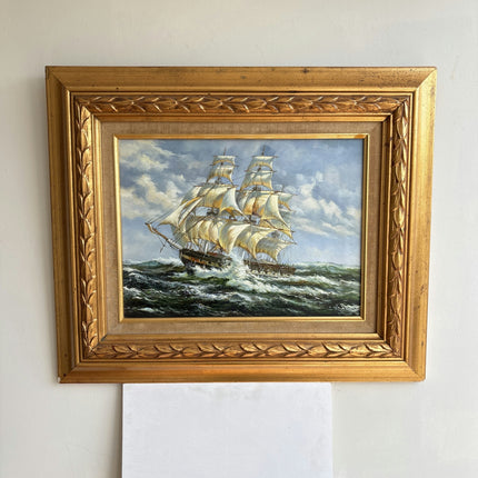 Detailed Seascape Oil Painting "Sailing Ship" Refined Art Holland Art Shop
