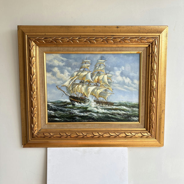 Detailed Seascape Oil Painting "Sailing Ship" Refined Art Holland Art Shop