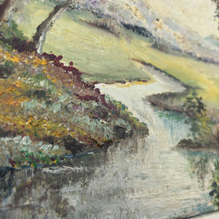 Timeless Landscape Oil Painting "Meandering Stream" Vintage Art Holland Art Shop
