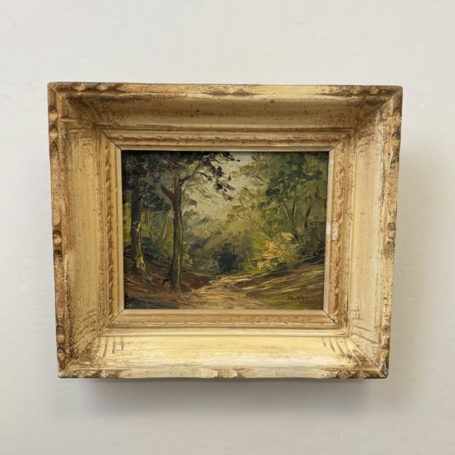 Vintage Landscape Oil Painting "Gilded Frame" Expressive Small Artwork Holland Art Shop