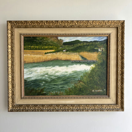 Refined Landscape Oil Painting "Gold Frame" Handcrafted Art Holland Art Shop