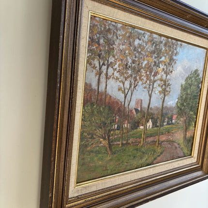 Elegant Landscape Oil Painting "Row Of Trees" Traditional Artwork Holland Art Shop