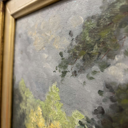 Traditional Landscape Oil Painting "Gilded Frame" Original Small Artwork Holland Art Shop