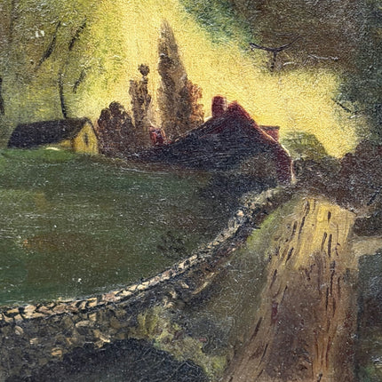 Antique Landscape Oil Painting "Country Road" Original Art Holland Art Shop