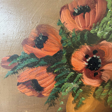 Rustic Floral Still Life Oil Painting "Poppy Bouquet" Classic Art Holland Art Shop