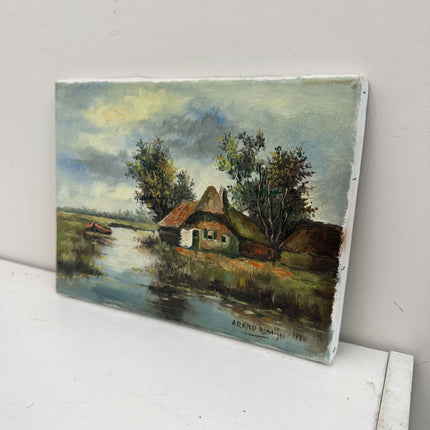 Elegant Still Life Oil Painting "Canvas Frame" Handcrafted Small Art Holland Art Shop