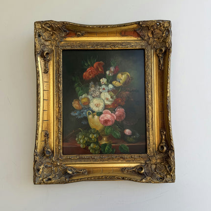 Traditional Floral Still Life Oil Painting "Flower Vase" Refined Small Artwork Holland Art Shop