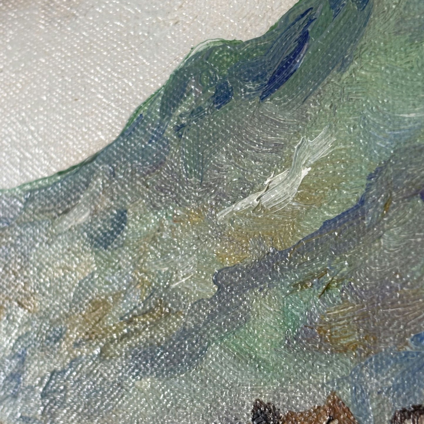 Classic Oil Painting Cityscape "Grazing Geese" Traditional Large Art