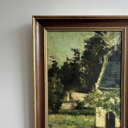 19th Century Antique Landscape Oil Painting "Stone Arch" Artwork Holland Art Shop
