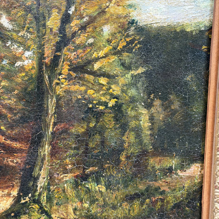 19th Century Antique Landscape Oil Painting "Gilded Frame" Artwork Holland Art Shop