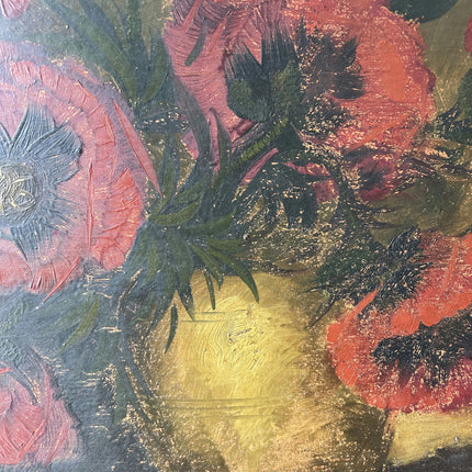 Rustic Floral Still Life Oil Painting "Worn Cardboard" Timeless Large Artwork Holland Art Shop