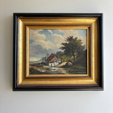Rustic Landscape Oil Painting "Thatched Cottage" Timeless Art Holland Art Shop