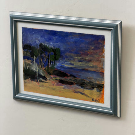 Handcrafted Seascape Acrylic Paint "Framed Painting" Refined Small Art Holland Art Shop