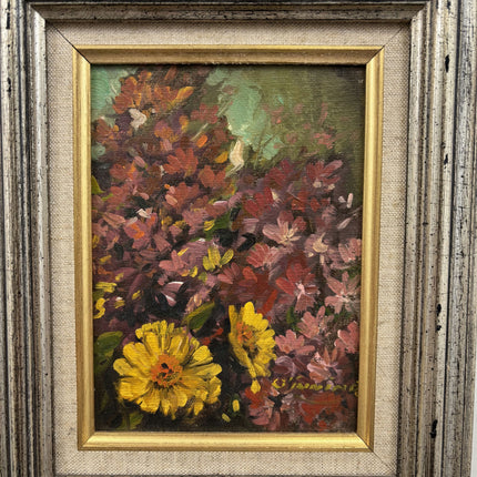 Expressive Floral Still Life Oil Painting "Yellow Flower" Original Small Art Holland Art Shop