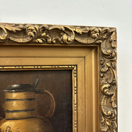 Authentic Still Life Oil Painting "Peach Plate" Rustic Art Holland Art Shop