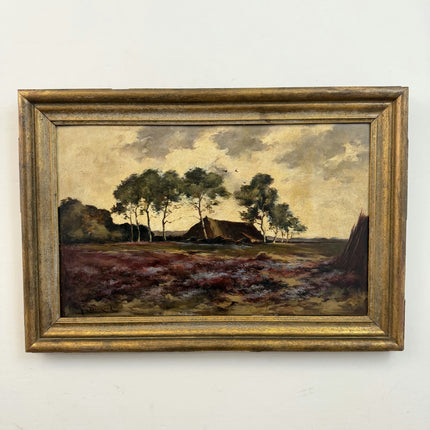 Original Landscape Oil Painting "Lonely Cottage" Traditional Art Holland Art Shop