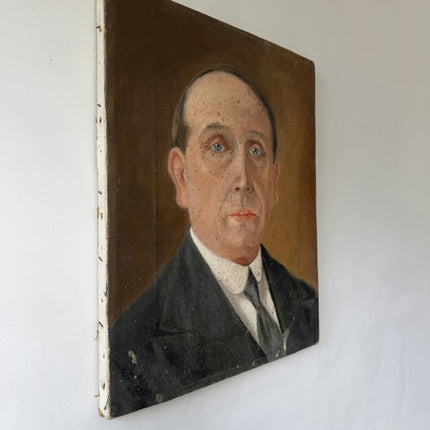 Original Portrait Oil Painting "Seated Gentleman" Authentic Small Artwork Holland Art Shop
