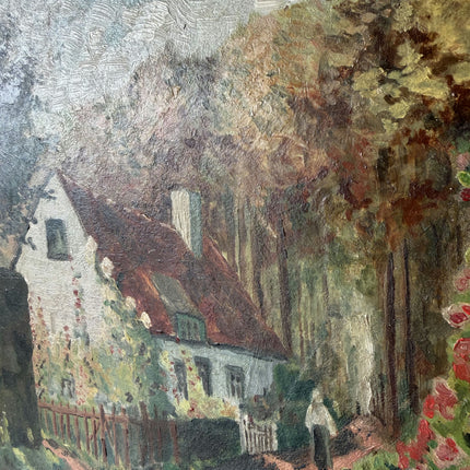Refined Oil Painting Landscape "Flowering Cottage" Fine Medium Art Holland Art Shop