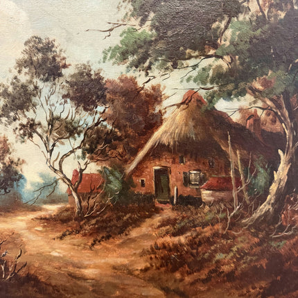 Classic Landscape Oil Painting "Thatched Cottage" Detailed Large Art Holland Art Shop