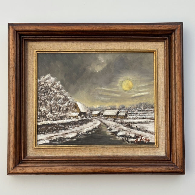 Classic Winter Landscape Oil Painting "Snowy Village" Refined Art Holland Art Shop