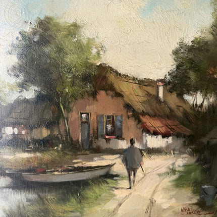Classic Interior Oil Painting "Thatched Cottage" Refined Artwork Holland Art Shop