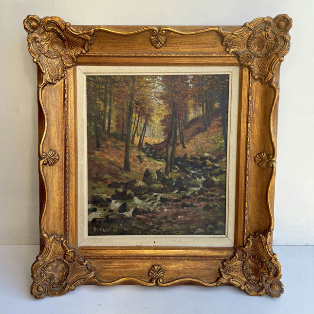 Authentic Landscape Oil Painting "Gilded Frame" Traditional Artwork Holland Art Shop