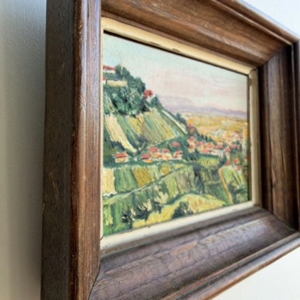Traditional Landscape Oil Painting "Wood Frame" Detailed Small Artwork Holland Art Shop