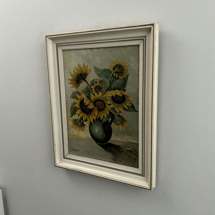 Original Flowery Still Life Oil Painting "Sunflower Bouquet" Timeless Art Holland Art Shop