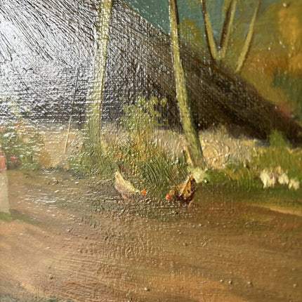 Detailed Farm Oil Painting "Thatched Cottage" Refined Artwork Holland Art Shop