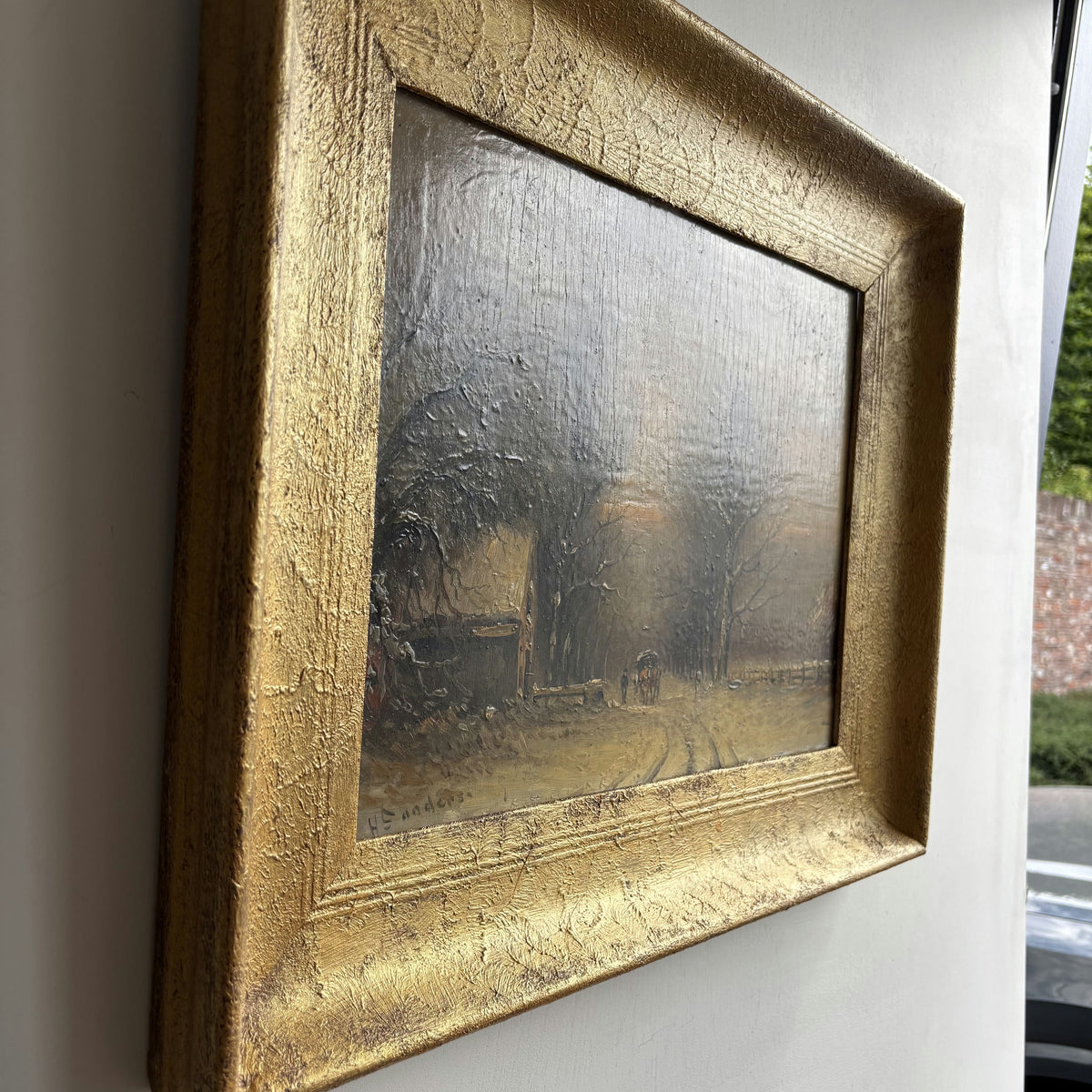 Authentic Winter Landscape Oil Painting 