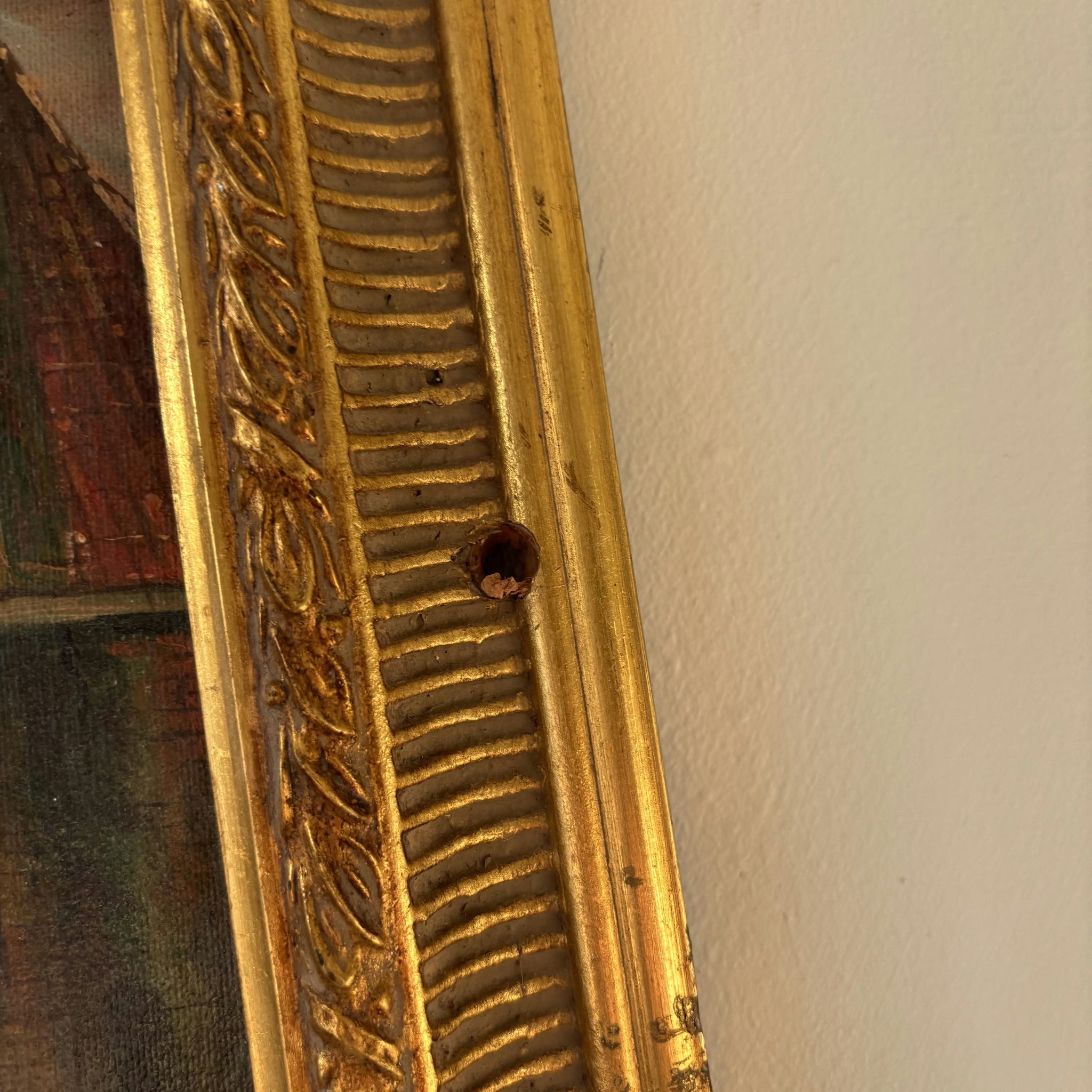 19th Century Cityscape Oil Painting 