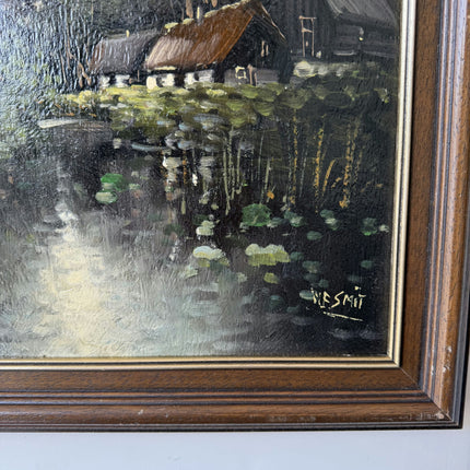 Refined Scenery Oil Painting "Thatched Cottage" Elegant Artwork Holland Art Shop