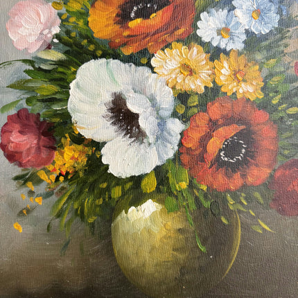 Rustic Floral Still Life Oil Painting "Floral Bouquet" Timeless Small Art Holland Art Shop