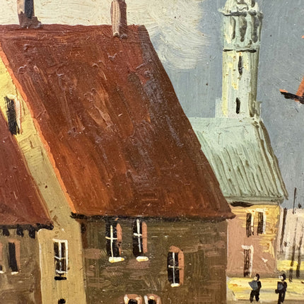 Classic Cityscape Oil Painting "Gilded Frame" Expressive Small Artwork Holland Art Shop