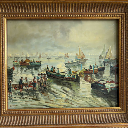 Authentic Figurative Oil Painting "Gilded Frame" Expressive Small Artwork Holland Art Shop