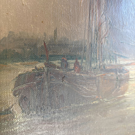 Vintage Seascape Oil Painting "Gilded Frame" Handcrafted Large Art Holland Art Shop