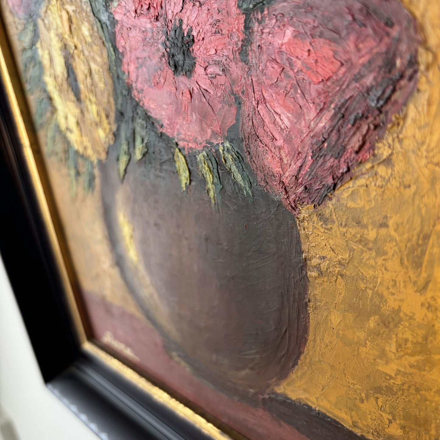 Authentic Flowery Still Life "Floral Arrangement" Remarkable Medium Art