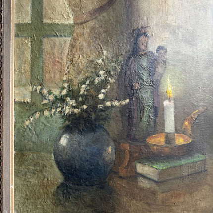 Timeless Flowery Still Life Oil Painting "Blue Vase" Original Large Art Holland Art Shop