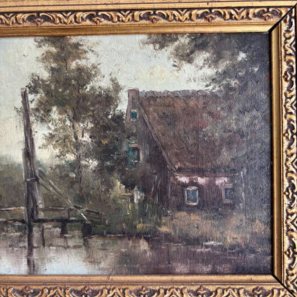 Original Landscape Oil Painting "Gilded Frame" Refined Artwork Holland Art Shop